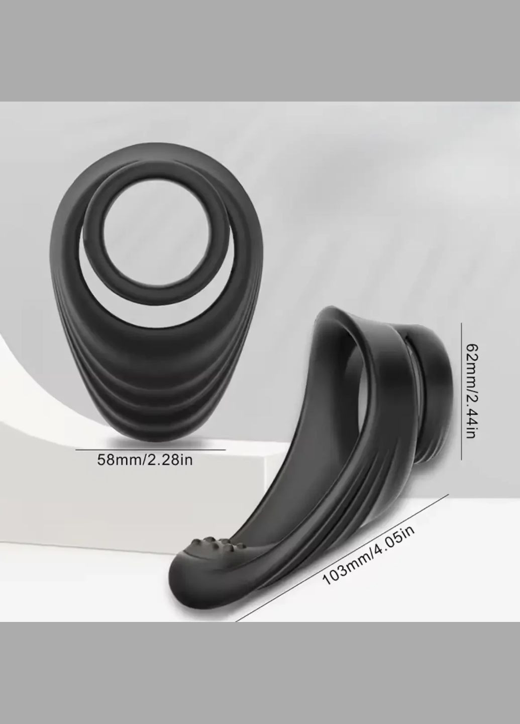 Эрекционное количество для члена и мошонки черное на пенис мужской для продолжения секса No Brand (341309889)