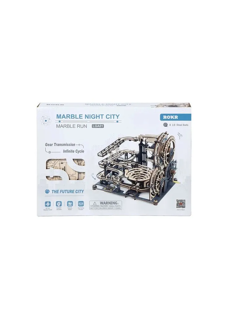 Конструктор Rokr дерев'яний 3D Мармурове нічне місто (LGA01) Robotime (394076994)