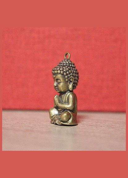 Винтажный ретро медный латунный брелок статуэтка ребенка Будды для ключей авто мото ключей сигнализации No Brand (292319803)