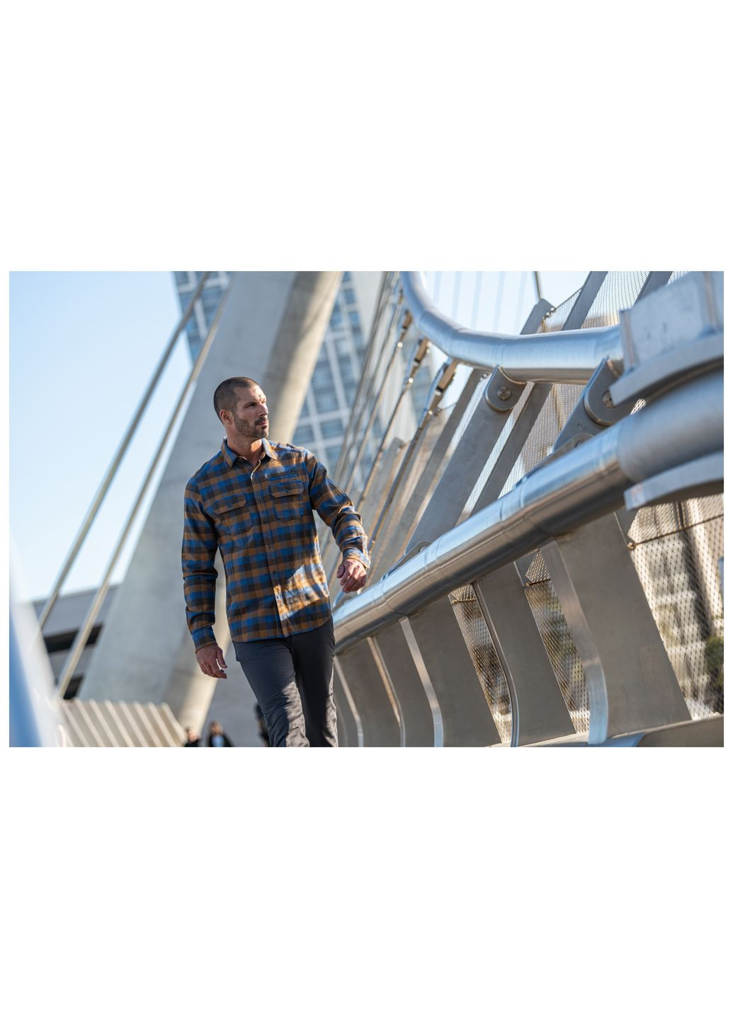 Сорочка тактична Lester Flannel Plaid Long Sleeve Shirt Dark Earth Plaid 5.11 Tactical (315822423)