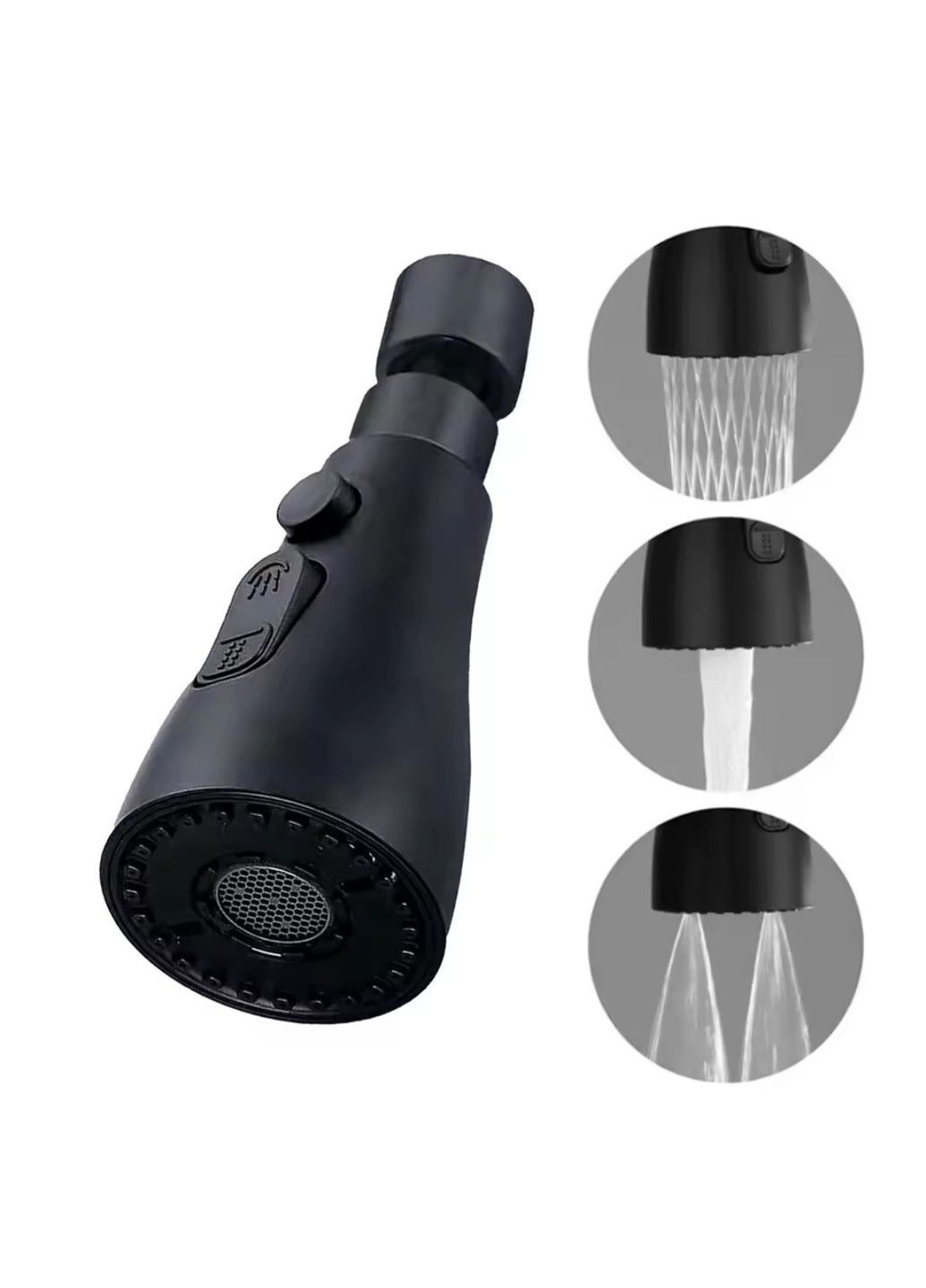 Насадка-распылитель на кухонный выдвижной смеситель с 3 режимами распыления. No Brand (366558858)