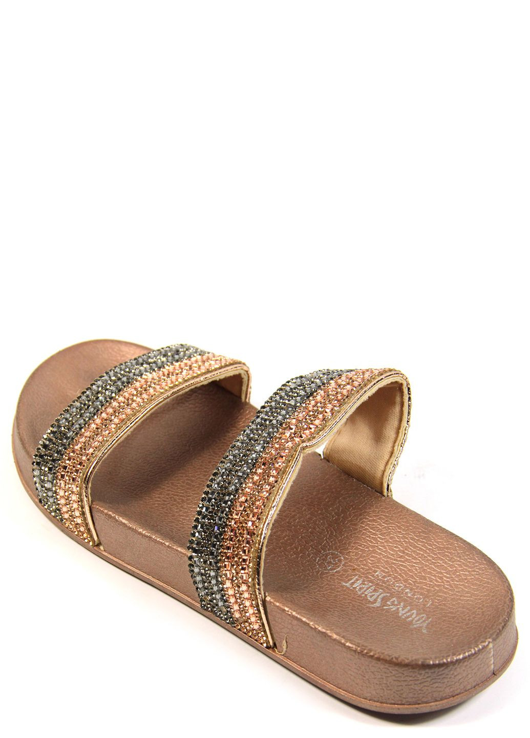 Цветные женские шлепанцы Young Spirit с камнями