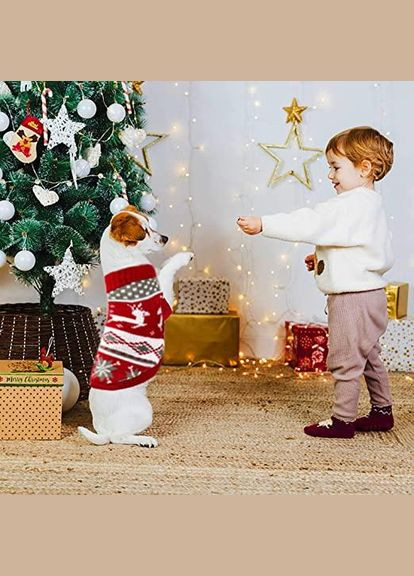 В'язаний акриловий светр для собак Pet Style "Червоний олень" 2XL No Brand - (323232834)