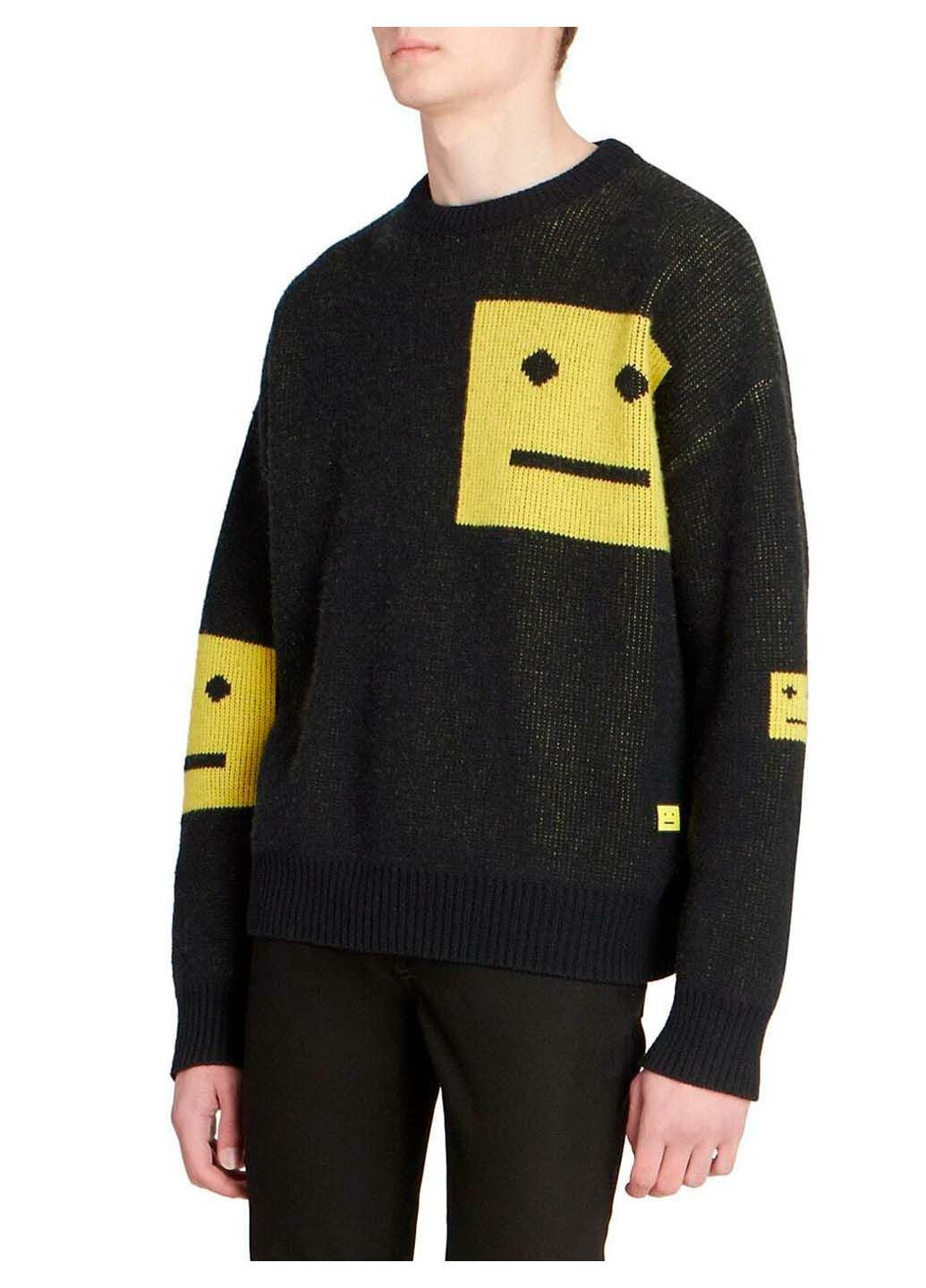 Комбинированный демисезонный свитер Acne Studios