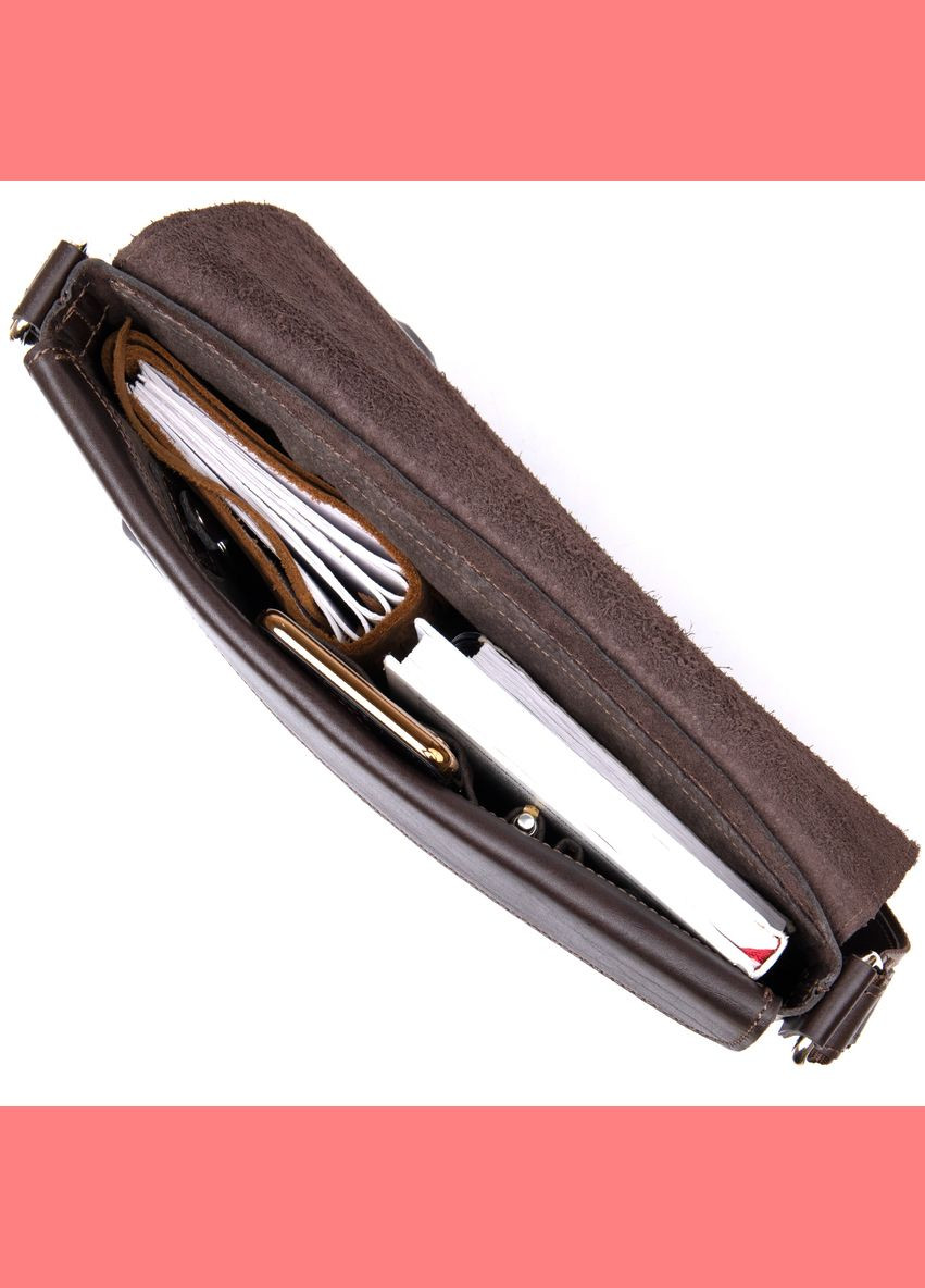 Сумка чоловіча шкіряна через плече 11430 Коричневий Grande Pelle (302008916)