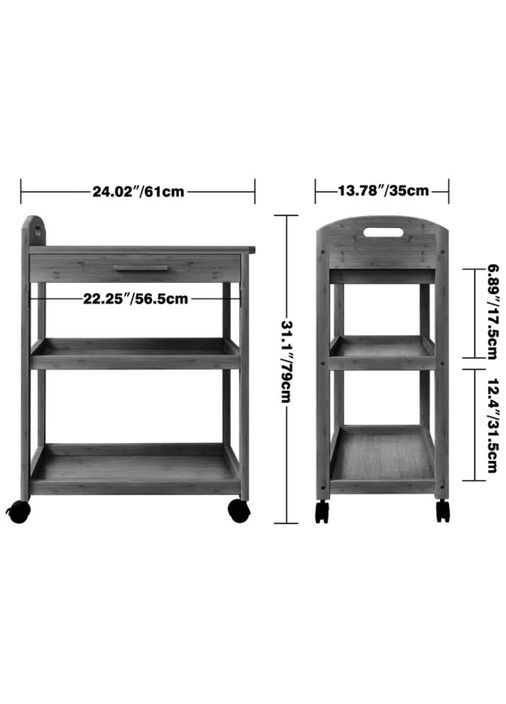 Сервірувальний столик з дерева Боглум бланже (ЄТК-004601) No Brand (327845363)