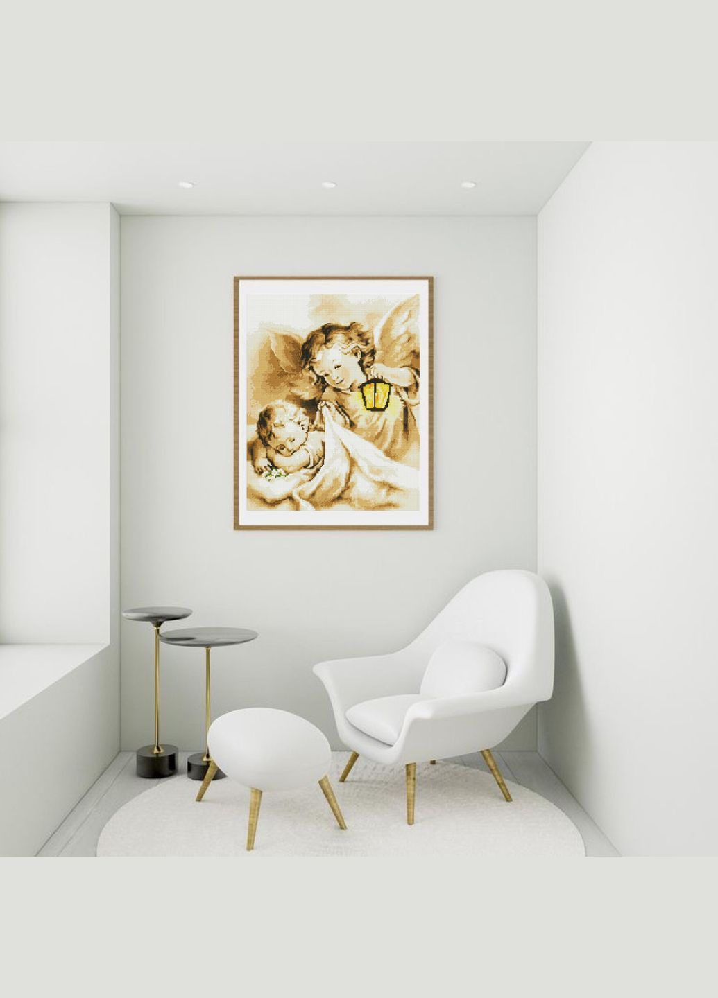 Набір алмазної мозаїки 40х50 Ангел хоронитель SP073 ColorArt (299772371)