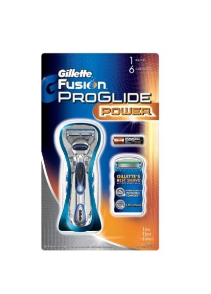 Бритва чоловіча Fusion ProGlide Power (1 станок 6 картриджів та 1 батарейка) Gillette (278773543)