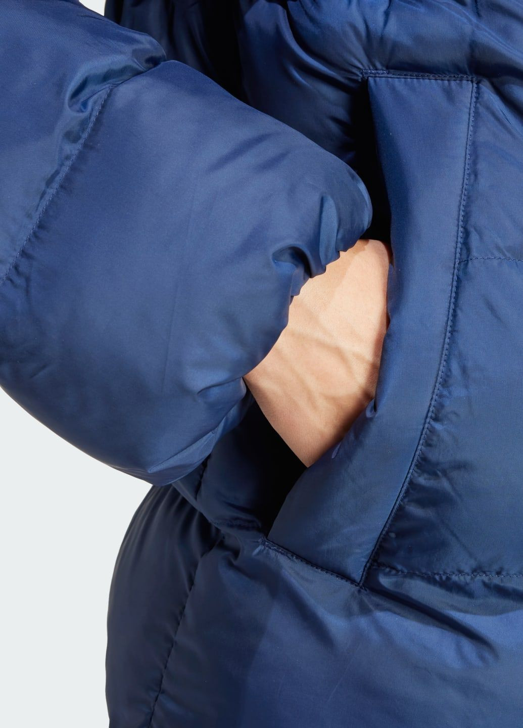 Синяя демисезонная пуховик tonal hooded adidas