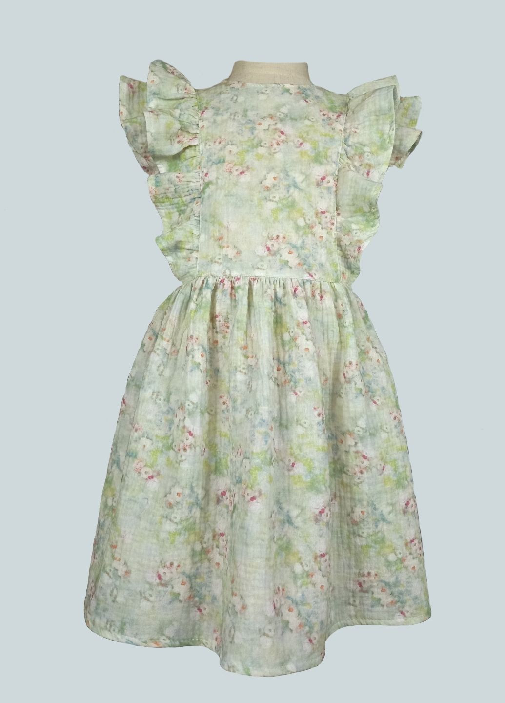 Салатовое платье цветная роза GEX (325696452)