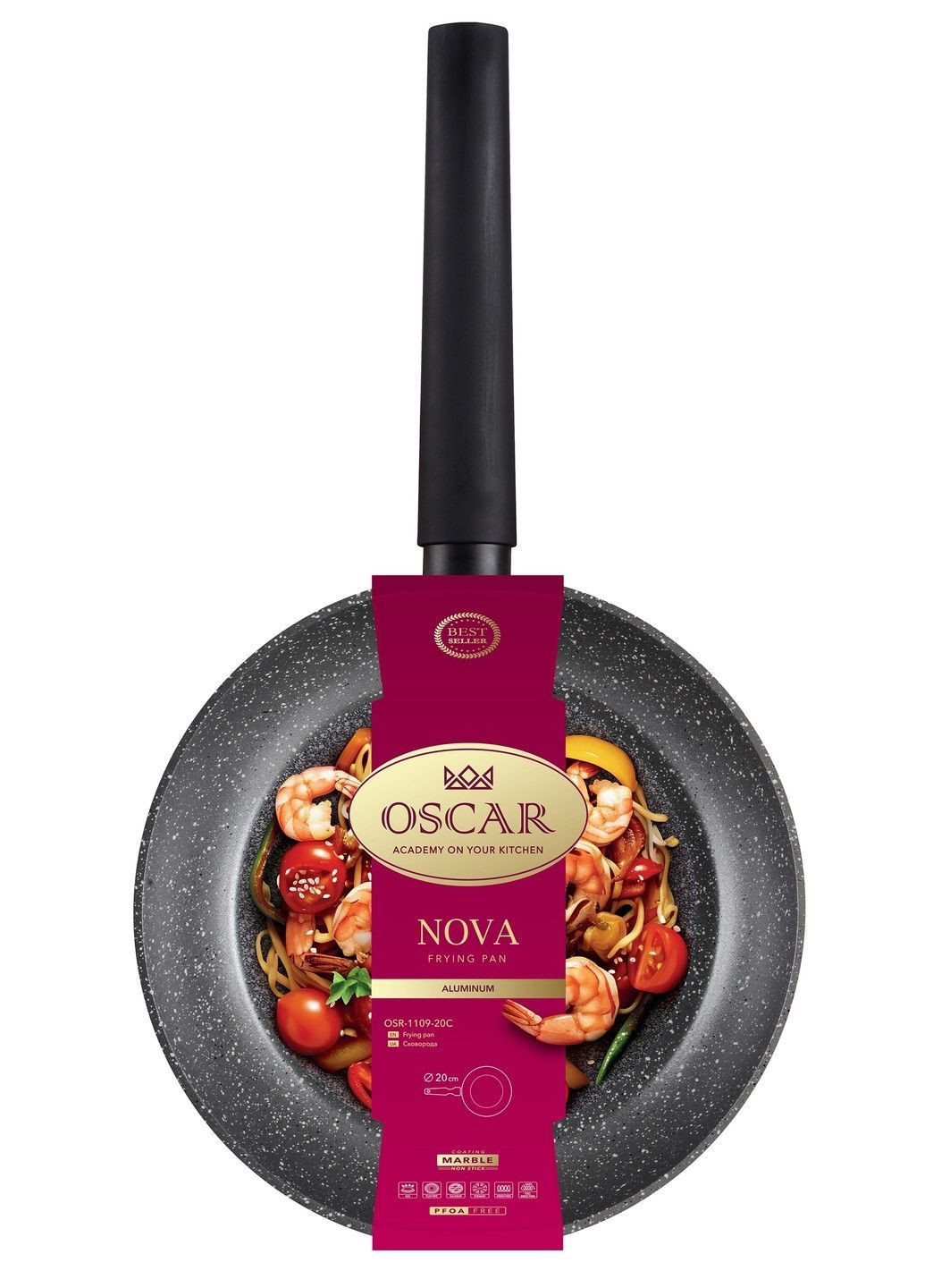 Сковорода NOVA класична 20 см б/кришки (OSR-1109-20с) Oscar (365277619)