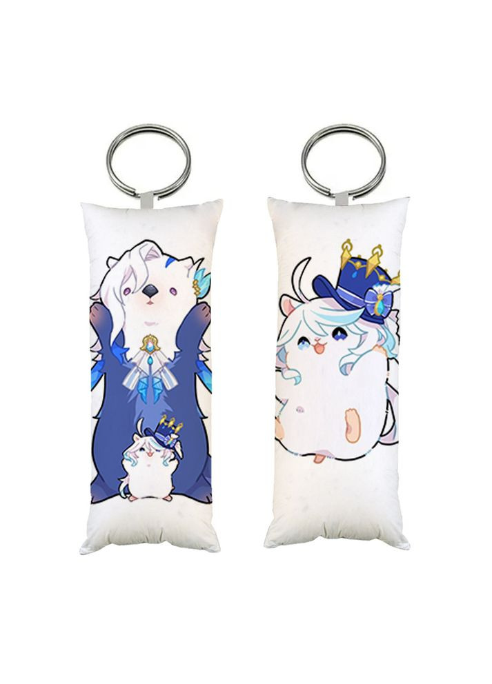 Брелок міні-дакімакура Фуріна Ньовіллет Геншин імпакт двосторонній 4х10 см (br0547) No Brand (327005999)