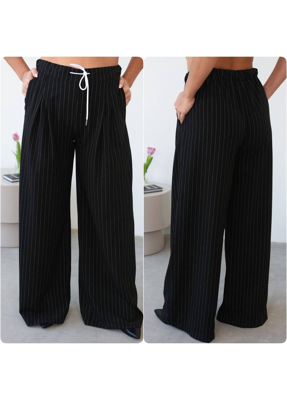 Жіночі штани вільного крою в смужку MonCher (348432427)
