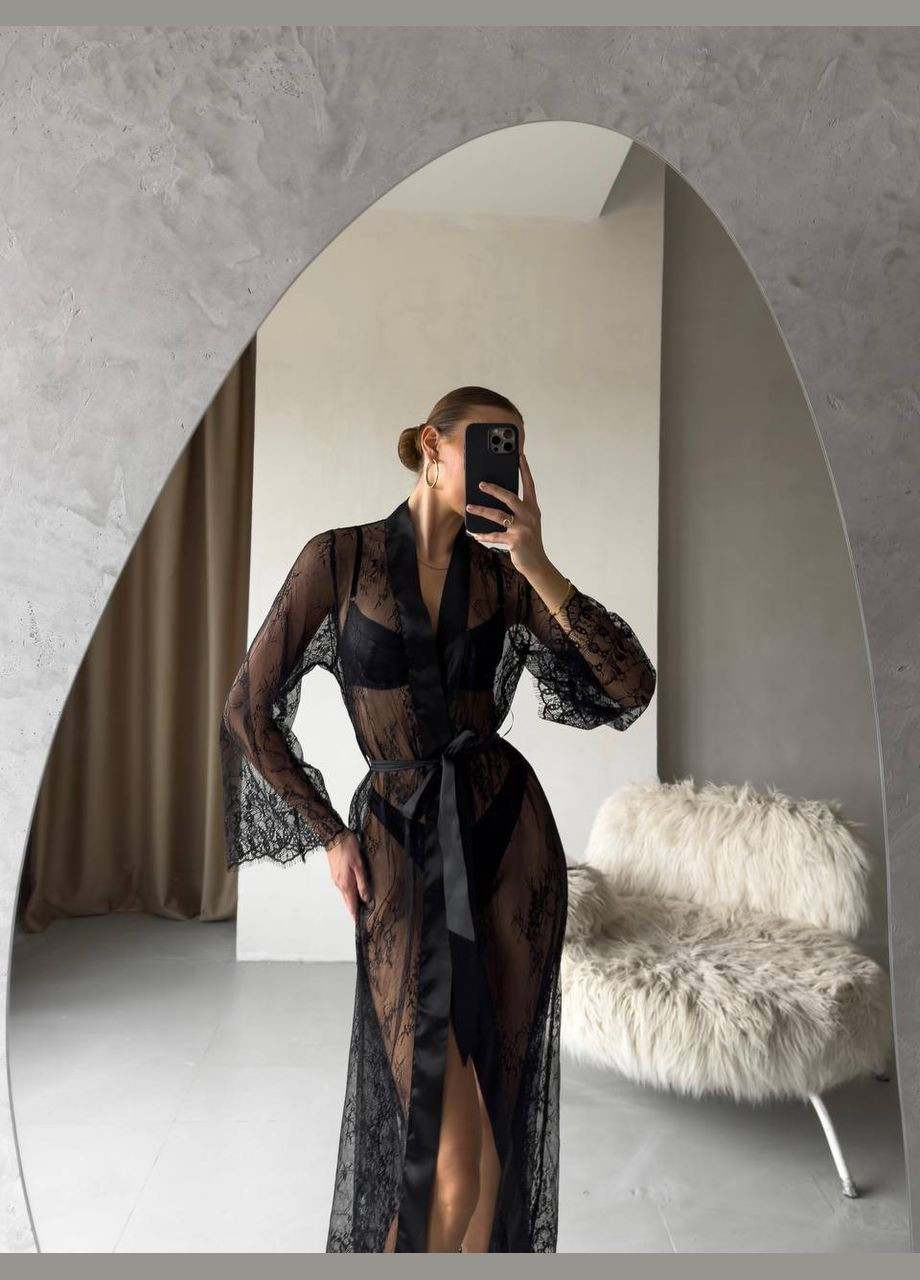 Ніжний та витончений мереживний халат Vakko (315069528)