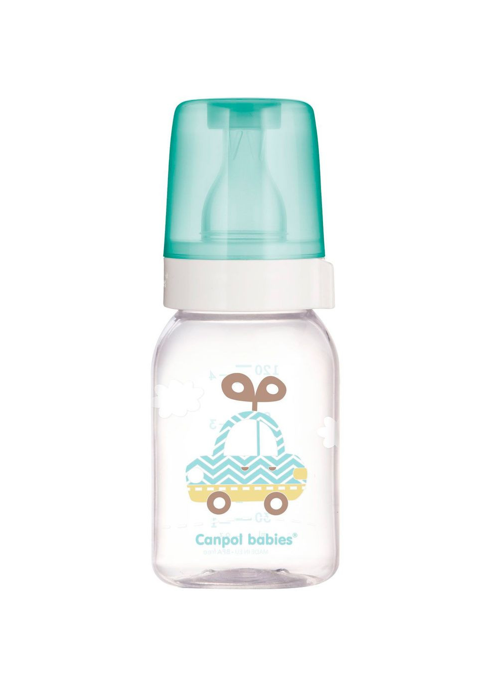 Бутылочка стеклянная, бирюзовый, 120 мл Canpol Babies 42/202 Бірюзовий (335973975)