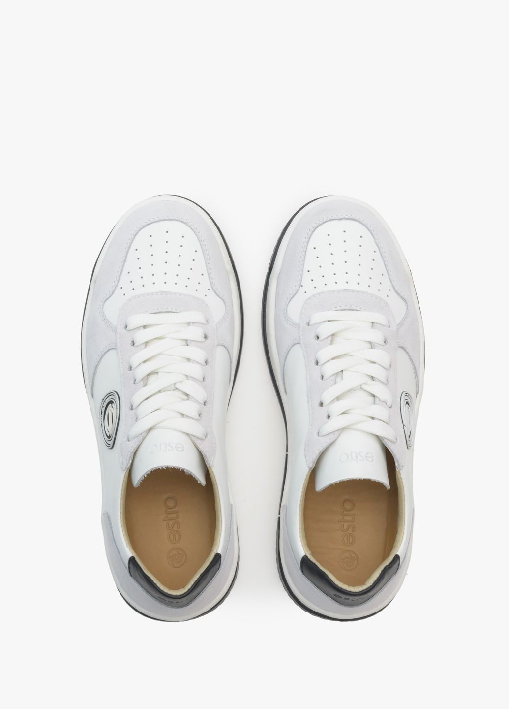 Білі кеди, колір білий Estro