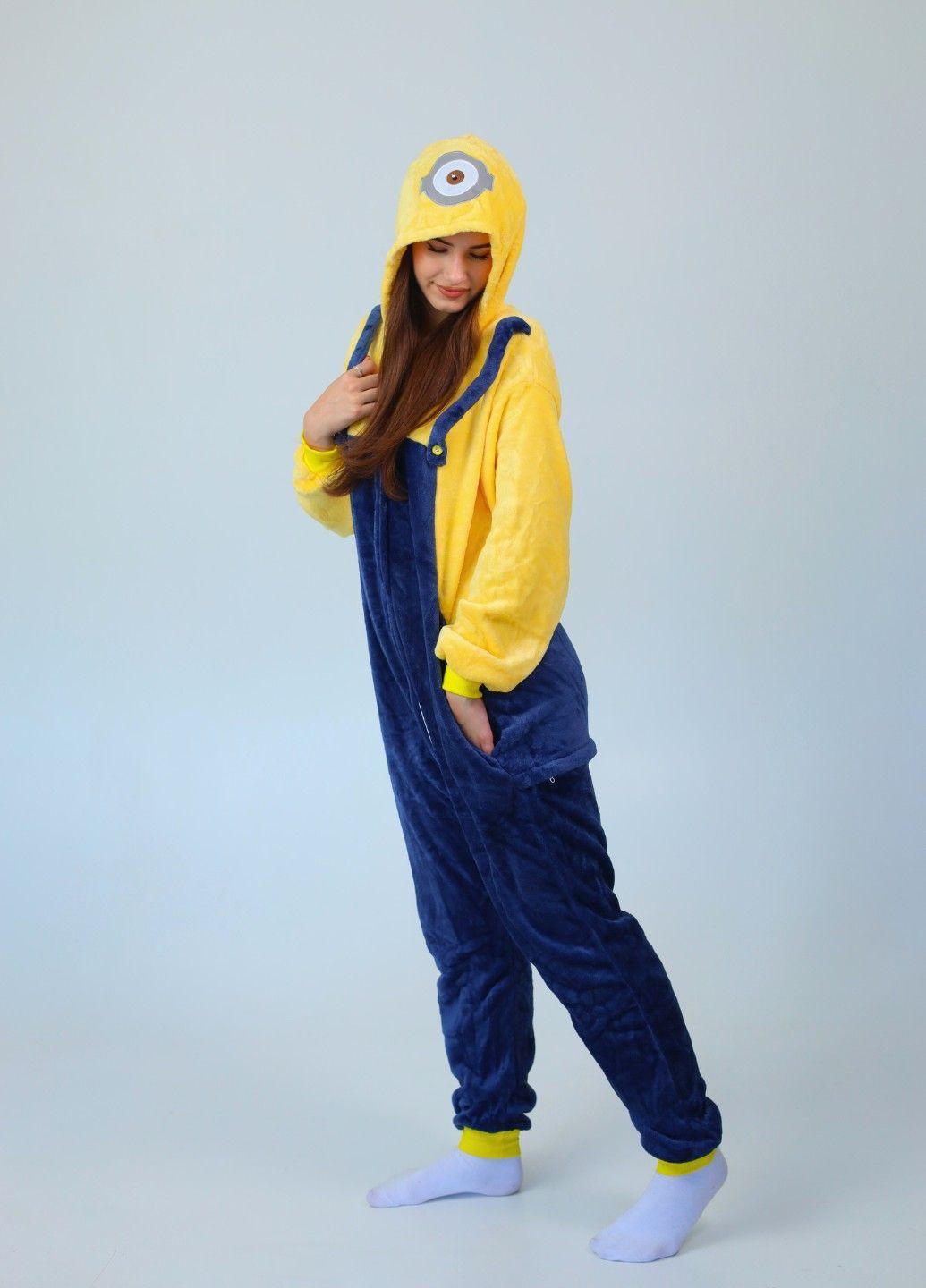 Кигуруми пижама Миньон женская желтая плюшевая Lalapka (365783506)
