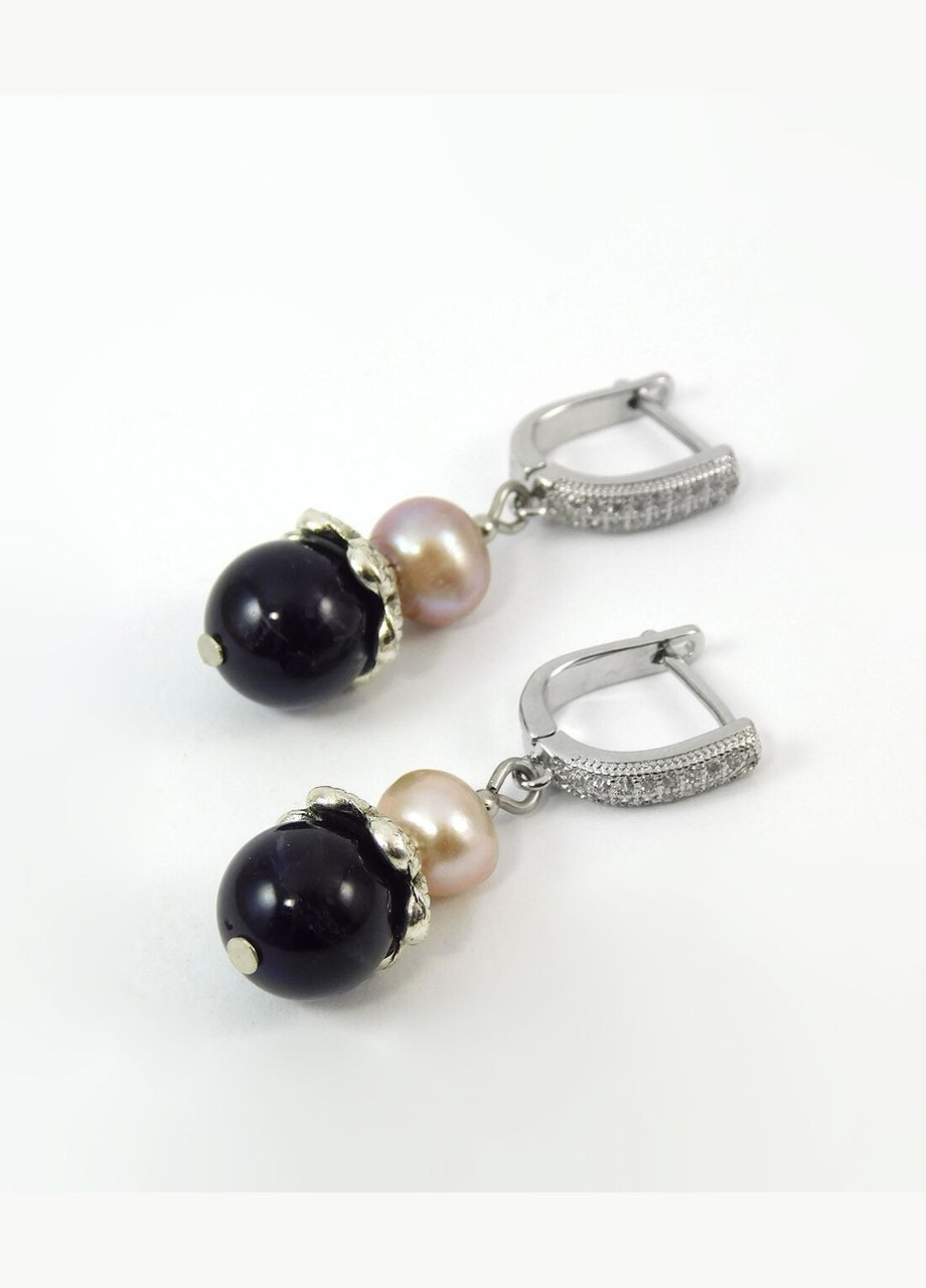 Серьги "Волшебные ночи" Аметист, Жемчуг Fursa fashion (322316511)