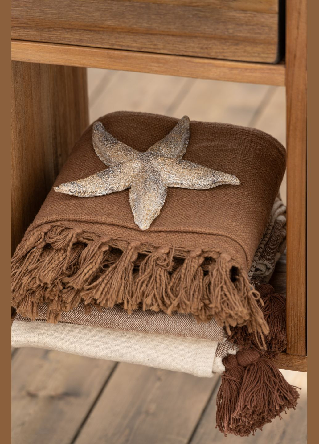 Морська зірка порцелянова золотого кольору Бельгія (40494) J-Line (302968501)