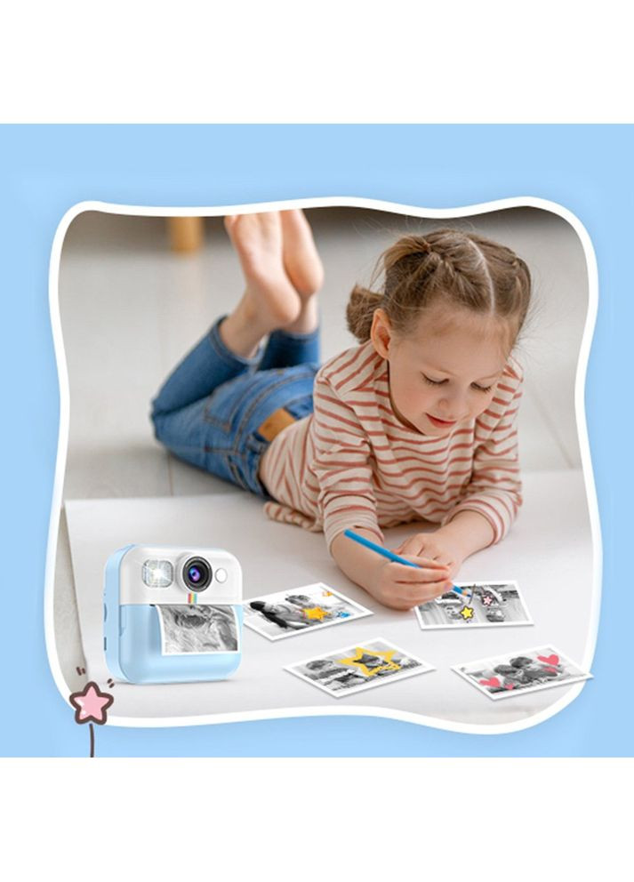 Детский фотоаппарат с функцией моментальной печати Blue (CW-PHP01B) Colorway (366828003)