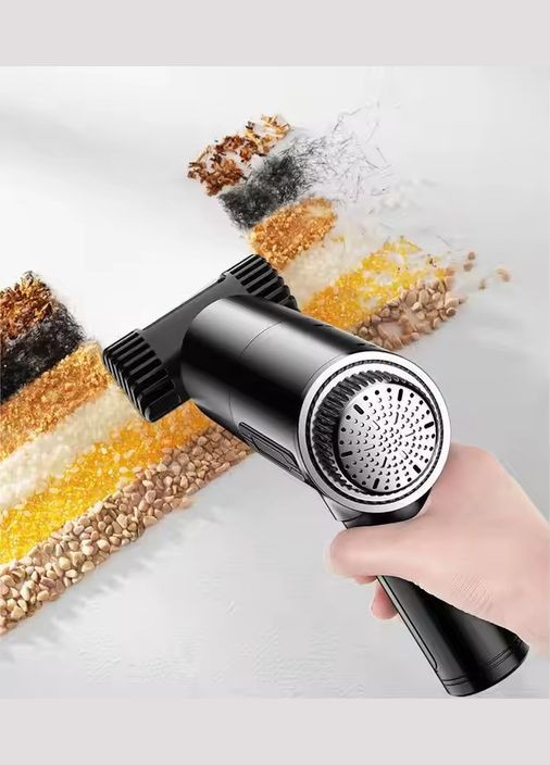 Ручной автомобильный пылесос в автомобиль от прикуривателя, сетевой автопылесос в машину 120 Вт, черный No Brand (338854802)