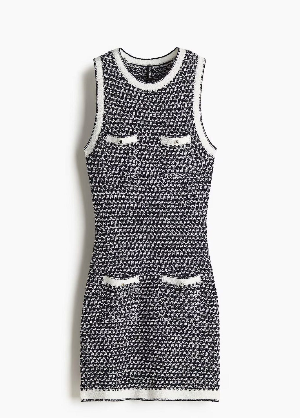 Темно-синя кежуал сукня H&M меланжева