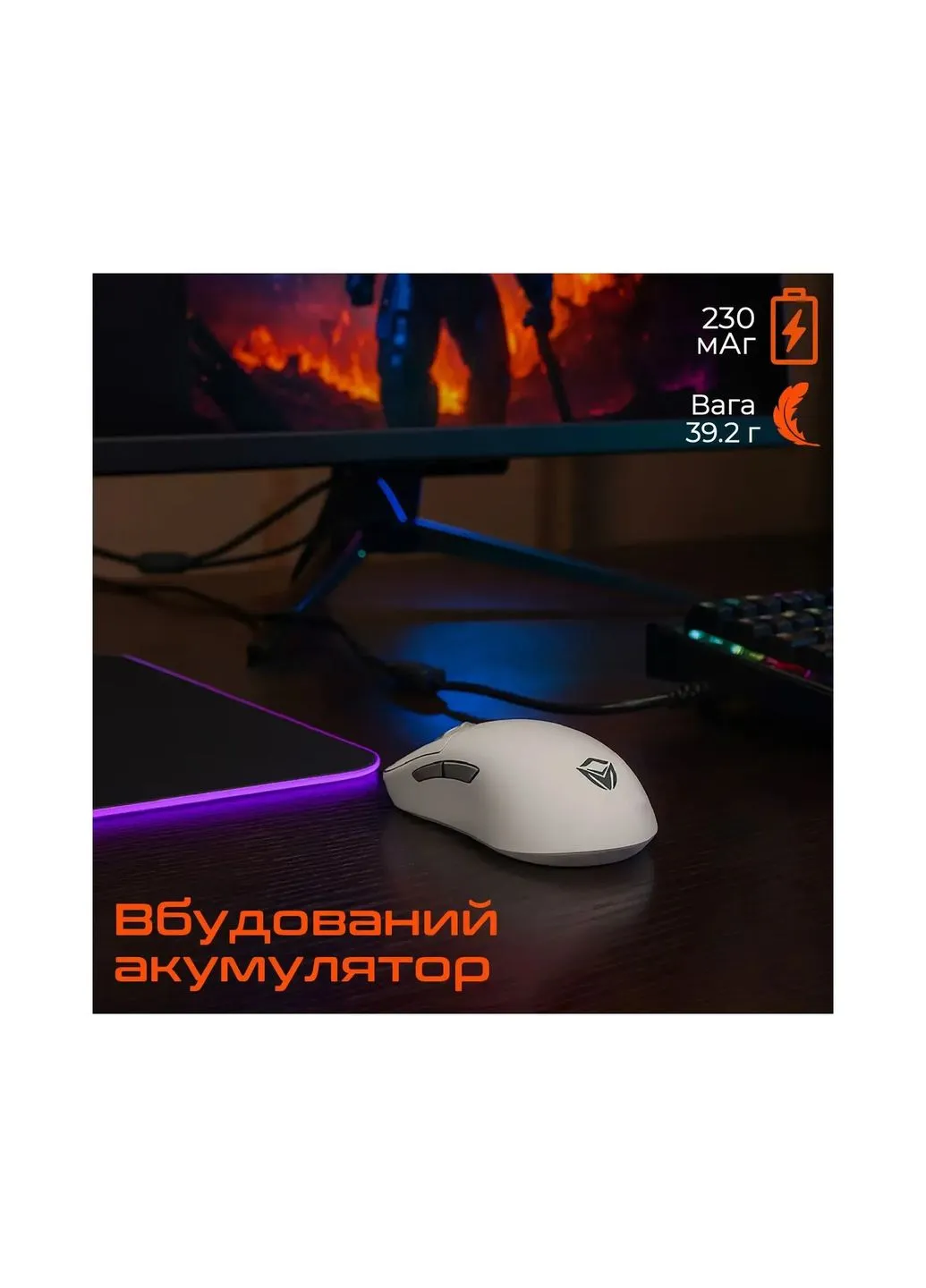 Мишка (MT-GW40-B) MEETION GW40 Bluetooth/Wireless/USB White (399995963)