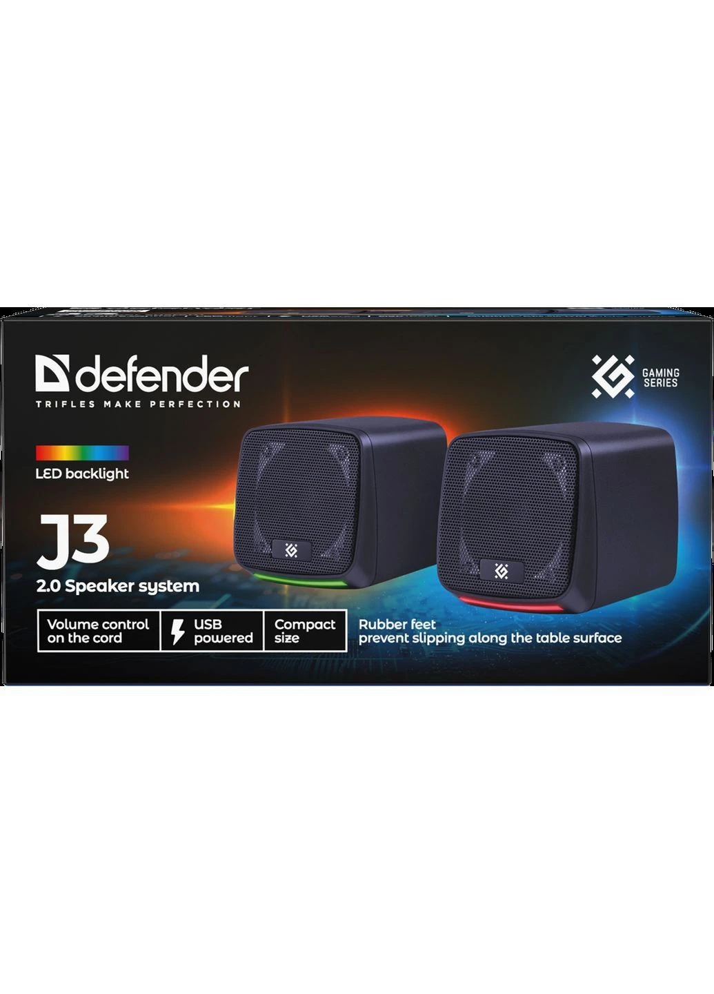 Комп'ютерна акустика J3 6W/LIGHT/USB 2.0 6 Вт Defender (402255001)