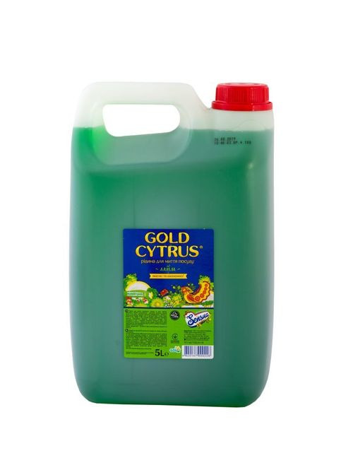 Засіб для ручного миття посуду (4820167000226) Gold Cytrus Лайм 5 л (268139558)