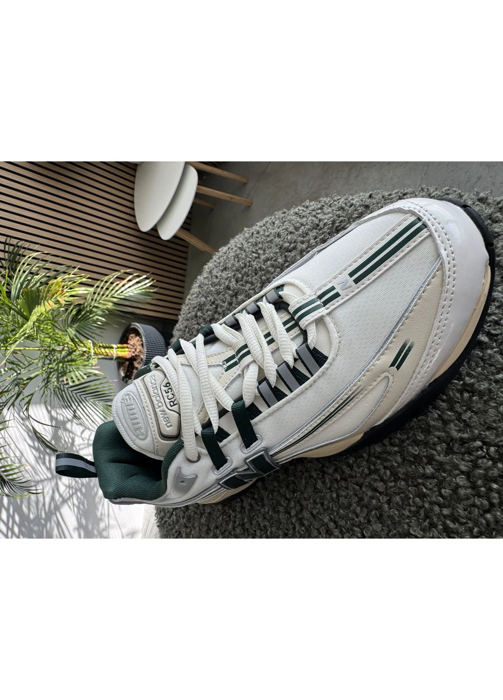 Бежевые демисезонные кроссовки мужские new balance rc56 x amie leon dore beige green | нью беланс rc56 x эме леон дор бежевые No Brand