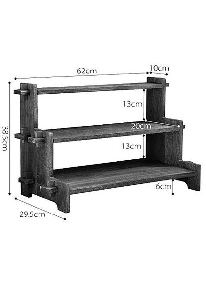 Полиця настільна з дерева Атбасар 3 мускат (ПСТ-302507) No Brand (327868039)