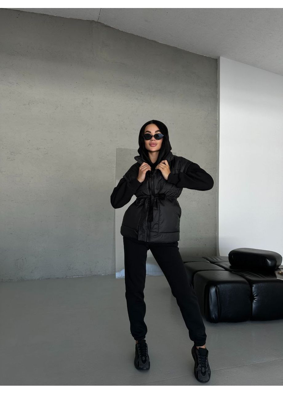 Костюм трійка Жилет пліщівка лаке 150 синтепон,Джогери та худі тринитка на флісі Україна (362082761)