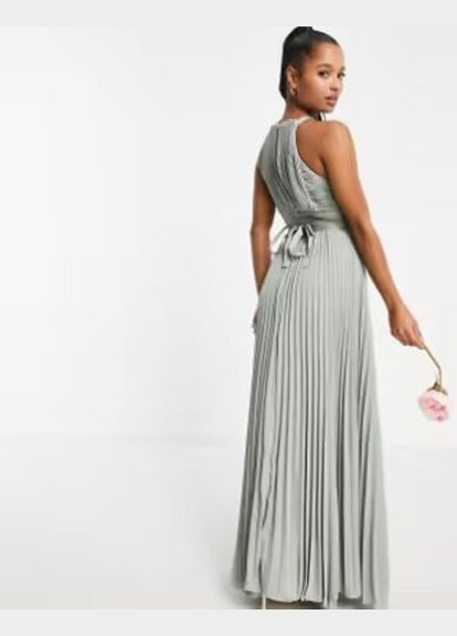 Оливковое праздничный платье Asos однотонное