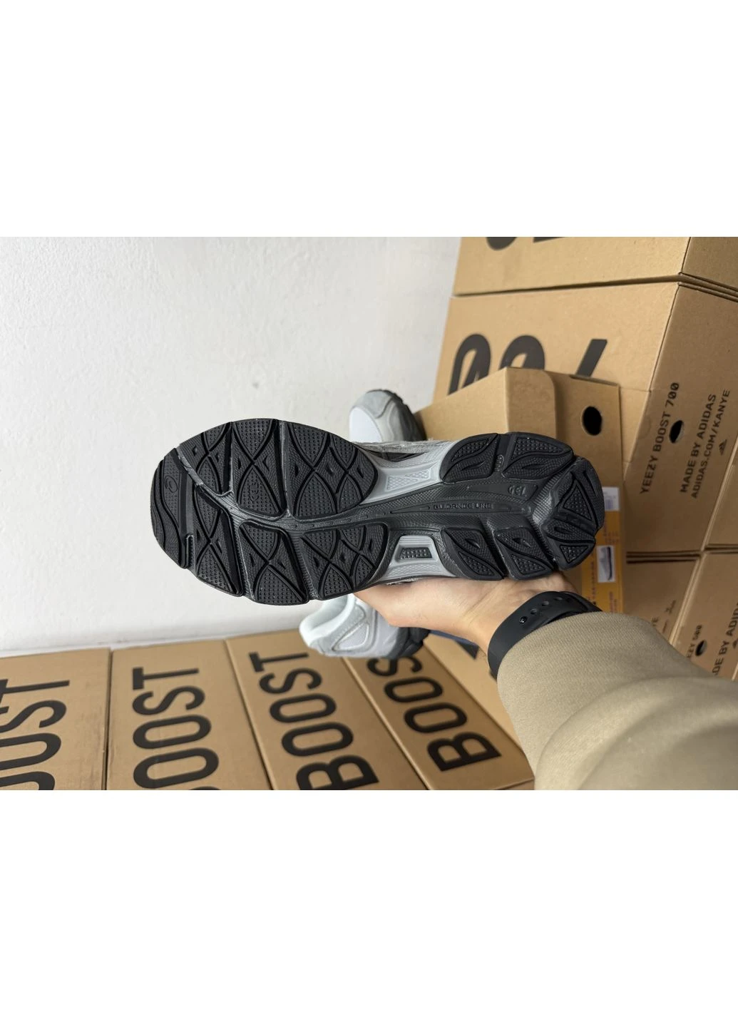Чорні літні кросівки asics gel-nyc grey black асікс гель нюк No Brand