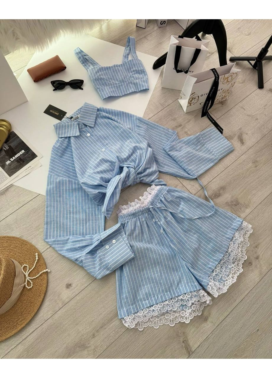 Жіночий комплект у блакитну смужку Україна (349817878)