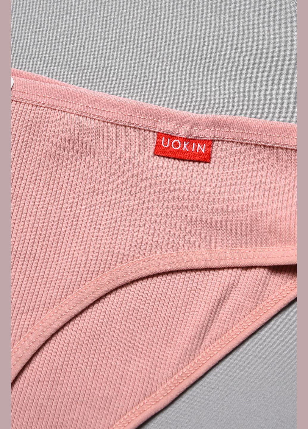 Труси жіночі в рубчик рожевого кольору Let's Shop (291984491)
