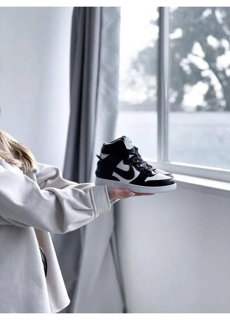 Белые летние кроссовки nike dunk high x ambush black white найк данк No Brand