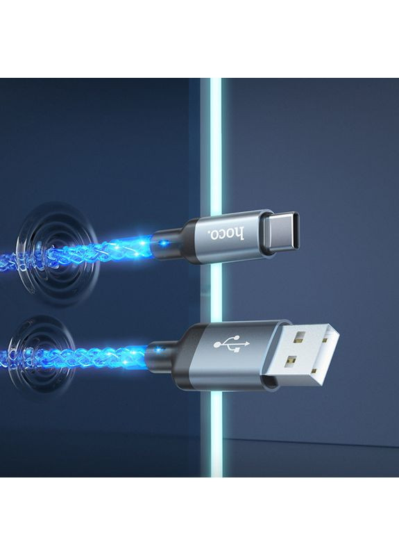 Зарядный кабель USB Type-C для телефона / Провод шнур тайп си для быстрой зарядки и передачи данных 1м Hoco (360637964)