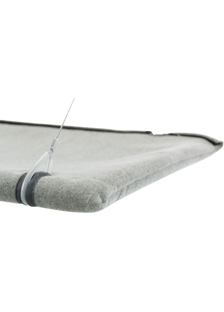 Лежак для кошек для окна с креплениями велюр серый, 50 х 30 см Trixie (362701099)