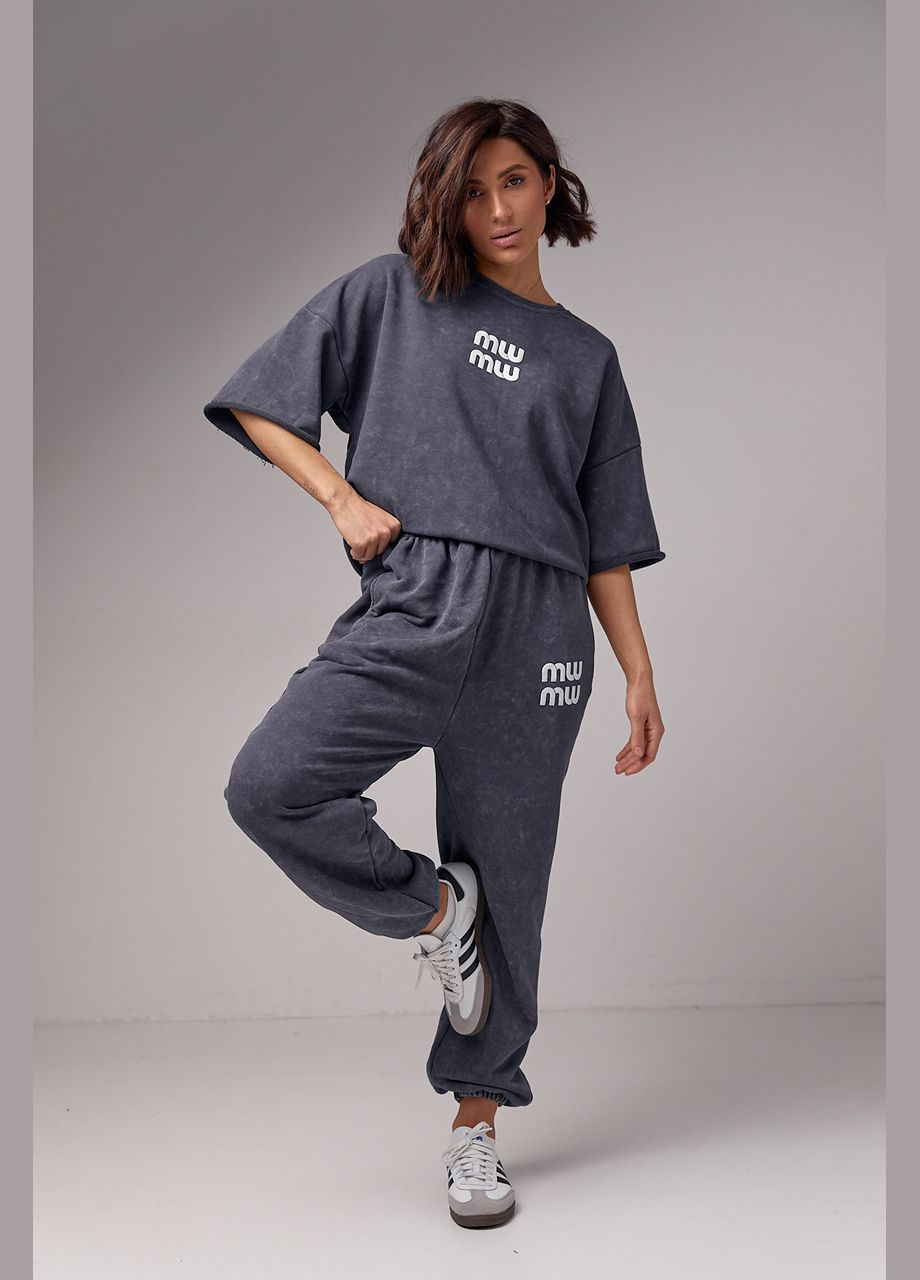 Спортивний костюм в технике тай-дай с принтом Miu Miu Liton (296909088)