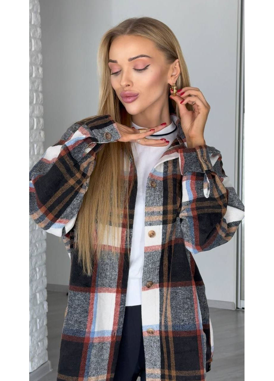 Черная кэжуал рубашка в клетку MonCher с длинным рукавом