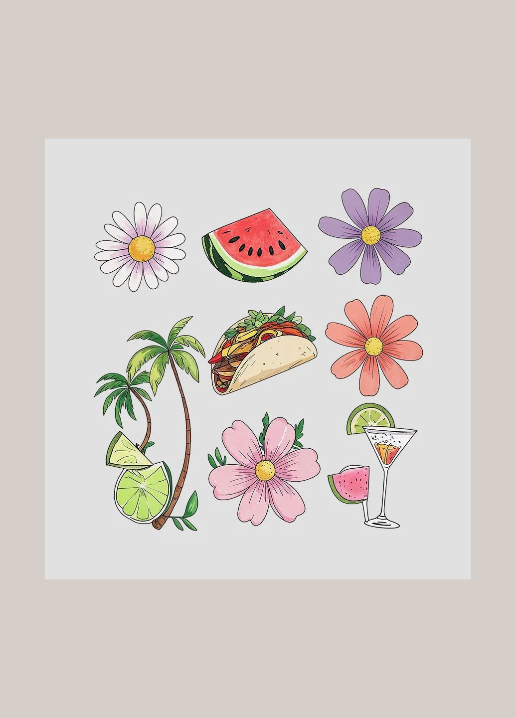 Термоаппликация "Летний коллаж" арбуз (7143) No Brand (335811685)