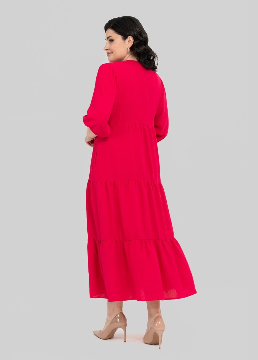 Темно-синя повсякденний жіноча сукня прямого силуету з горловиною-крапелькою із зав'язкою на шнурок all posa (ap102345p) A'll Posa