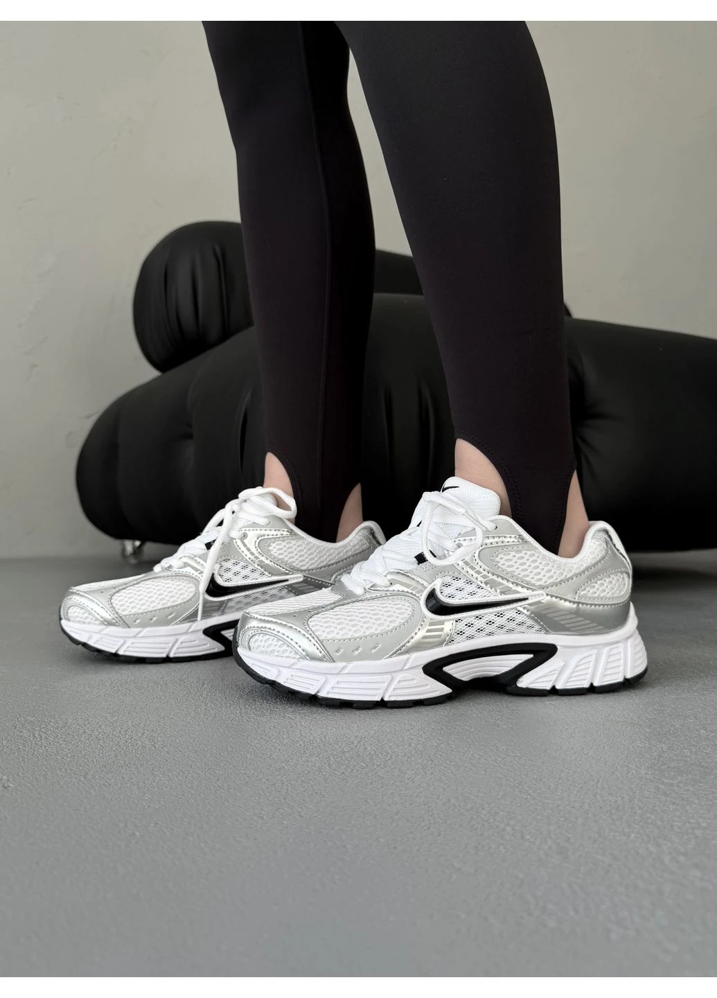 Білі кросівки чоловічі nike v5 rnr white/silver/black найк в5 білі демісезон No Brand