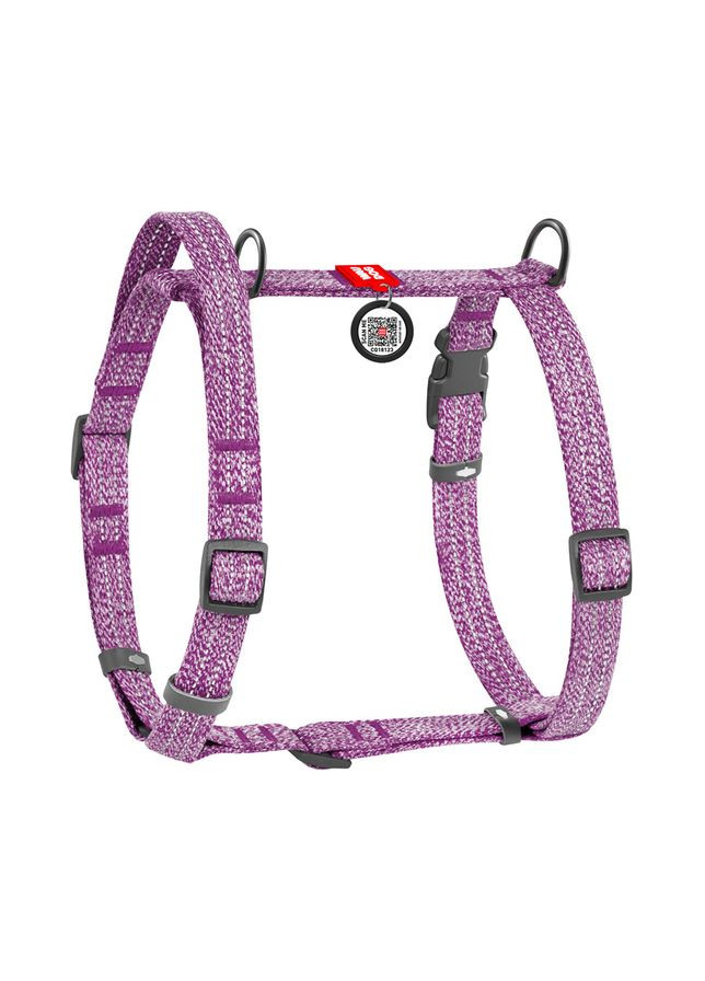 Шлей для собак с ручкой из восстановленного хлопка анатомический Н-образный WAUDOG Re-cotton с QR-паспортом, светоотражающий, пластиковый No Brand (363201264)