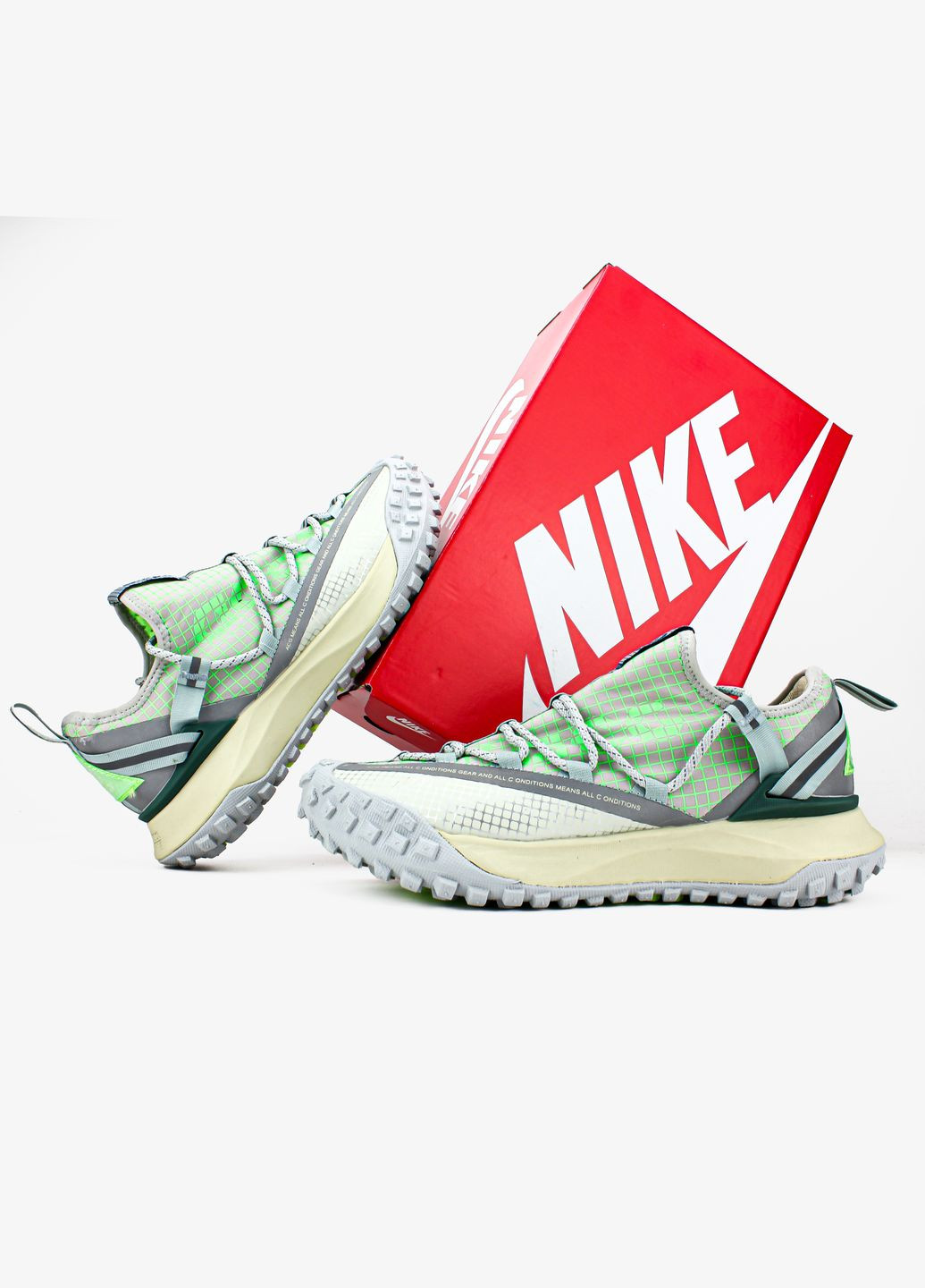 Бежевые всесезонные кроссовки мужские и женские nike acg mountain fly sea glass beige | найк асж маунтин флай бежевые No Brand