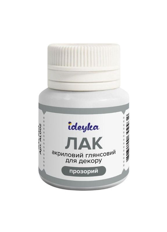 Лак акриловий глянцевий " " /AL002/ 20 мл (прозорий) (1/40) Ідейка (393774653)