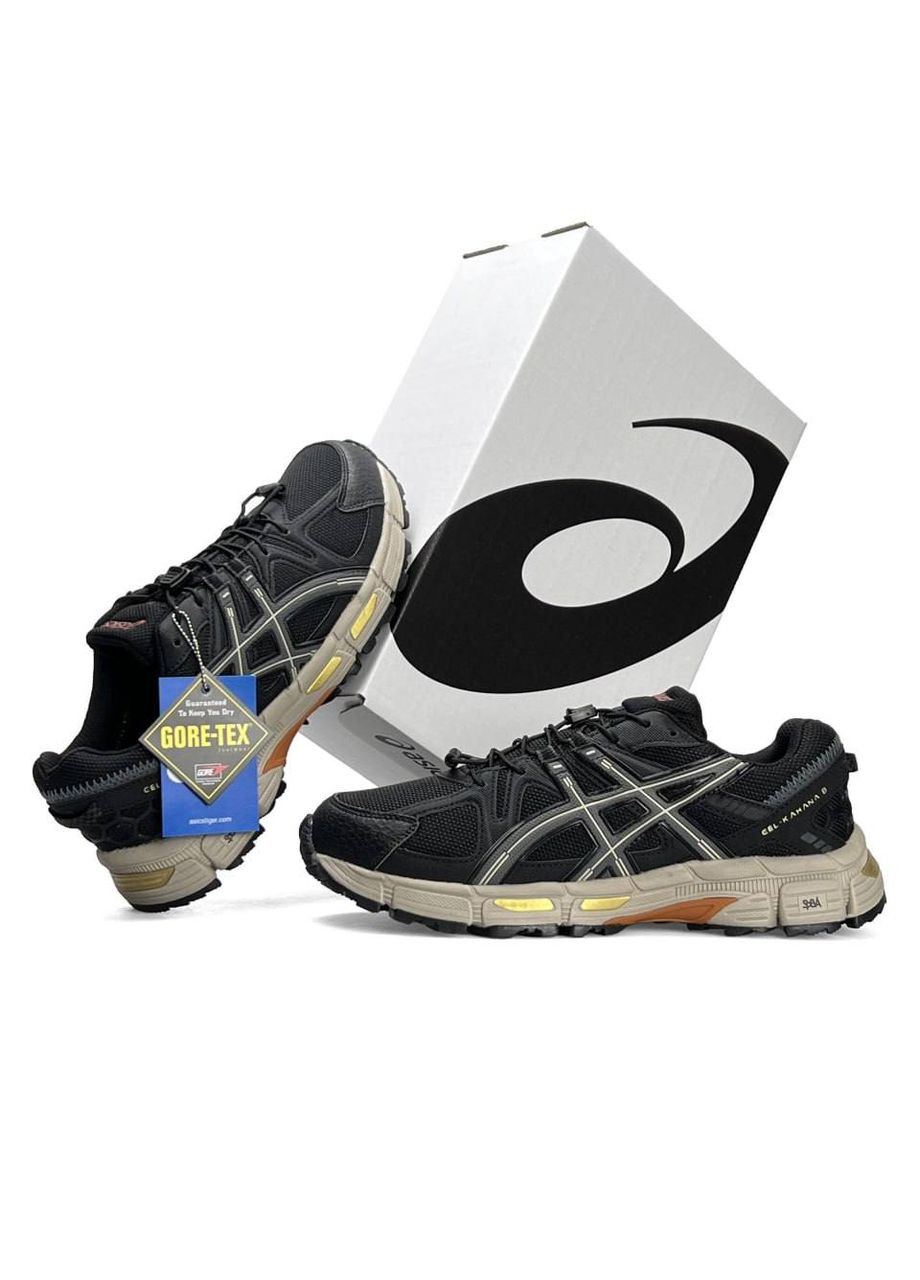 Чорні Осінні кросівки чоловічі asics No Brand Gel-Kahana 8 GTX Black Beige