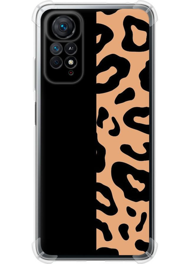 Силіконовий протиударний с посиленими кутами чохол 'Плями леопарда' для Endorphone Xiaomi Redmi Note 11S 4G (333721373)