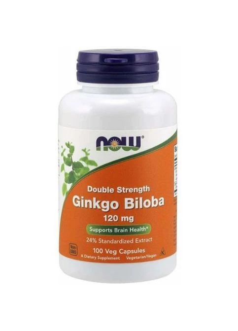Ginkgo Biloba Double Strength 120 mg 100 Veg Caps Now Foods (362419241)